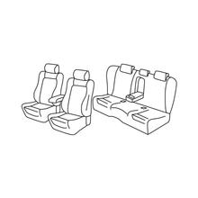 Seat Covers Lampa Set Superior - Black/Grey - compatible for Mazda 6 4-door (01/13>10/18)