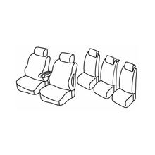 Seat Covers Lampa Set Superior - Black/Red - compatible for Citroen C8 (11/02>12/13) - Fiat Ulysse (06/02>12/10) - Lancia Phedra (09/02>11/10) - Peugeot 807 (10/02>01/08)