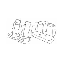 Potahy Lampa Set Superior - Černá/Červená - kompatibilní pro Bmw řady 5 (E60) (07/03>12/09)