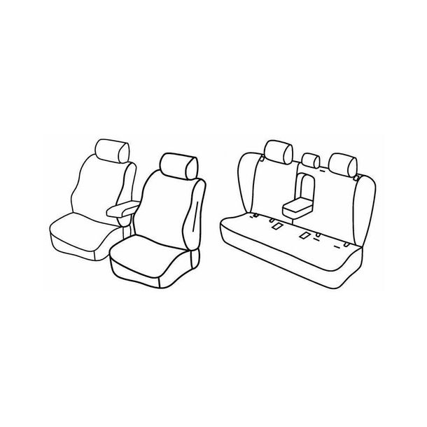 Housses de siège Lampa Set Superior - Beige - compatible pour Bmw Série 3 Touring (E91) (09/05>05/12)