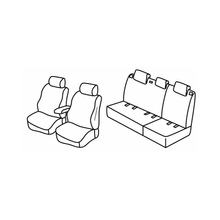 Seat Covers Lampa Set Superior - Black/Blue - compatible for Skoda Fabia Wagon (04/15>)