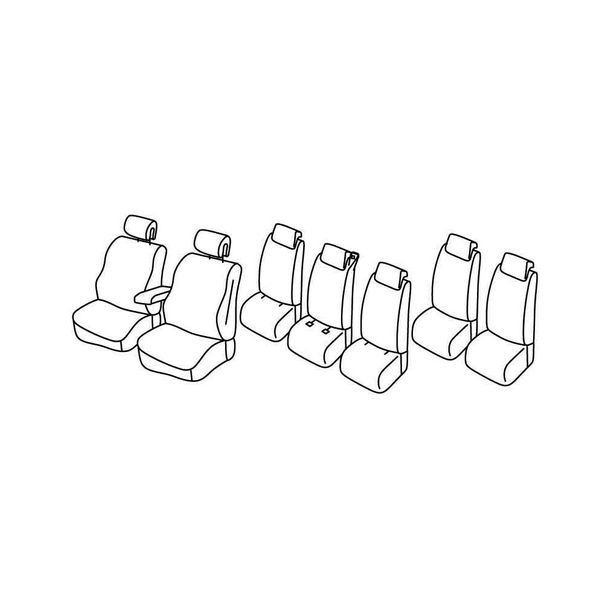 Coprisedili Lampa Set Superior - Beige - compatibili per Renault Scenic 7 posti (05/09>10/16)