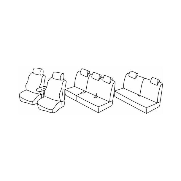 Set de housses de siège Superior - Nocciola - compatible pour Dacia Lodgy (05/12>01/21)