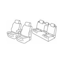 Seat Covers Lampa Set Superior - Hazelnut - compatible for Toyota Prius 5-door (03/16>)