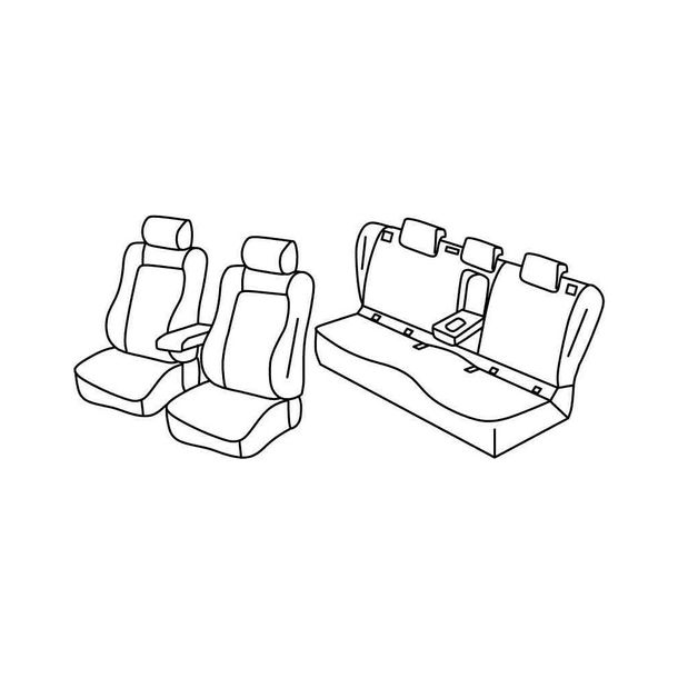 Housses de siège Lampa Set Superior - Beige - compatibles pour Volkswagen Arteon 4p (06/17>01/21)