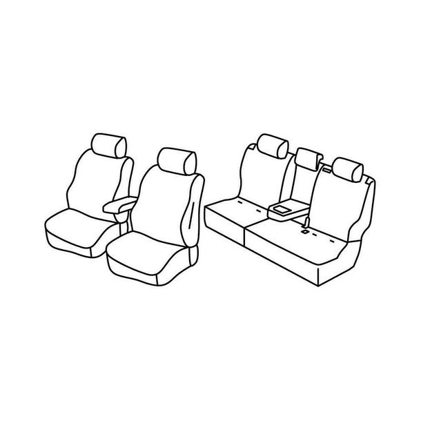Housses de siège Lampa Set Superior - Beige - compatible pour Toyota Land Cruiser 5p (11/13>)