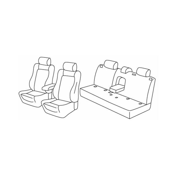 Seat Covers Lampa Set Superior - Hazelnut - compatible for Renault Kadjar (06/15>)