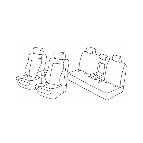 Housses de siège Lampa Set Superior - Noir/Rouge - compatibles pour Kia Sportage (03/16>)