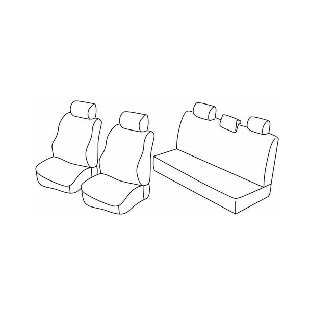 Coprisedili Lampa Set Superior - Nero/Grigio - compatibili per Dacia Logan 5p (01/06>06/11)