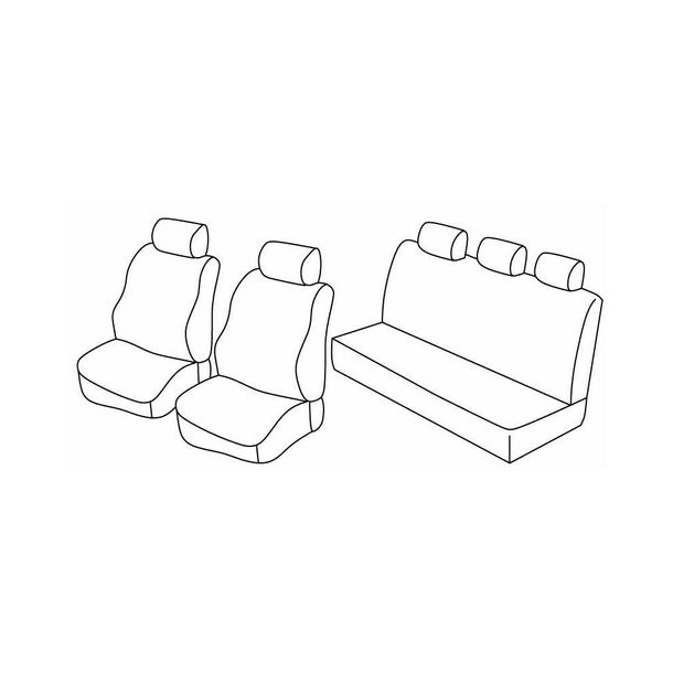 Coprisedili Lampa Set Superior - Beige - compatibili per Dacia Logan 5p (01/06>06/11)