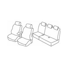 Set de housses de siège Superior - Nocciola - compatible pour Dacia Lodgy (05/12>01/21)