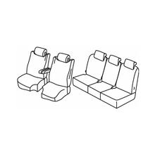 Housses de siège Lampa Set Superior - Gris/noir - compatibles pour Citroen C4 Picasso (06/13>05/18) - Citroen C4 Spacetourer (06/18>)