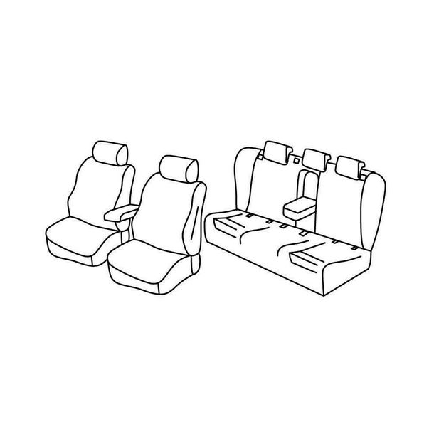 Seat Covers Lampa Set Superior - Hazelnut - compatible for Audi A4 Avant (05/08>10/15)