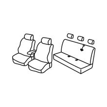 Sitzbezüge Lampa Set Superior - Schwarz/Grau - kompatibel für Renault Kangoo 5p (02/08>05/21)