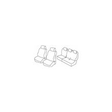 Housses de siège Lampa Set Superior - Gris/noir - compatibles pour Dacia Dokker (11/12>01/17)