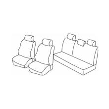 Sitzbezüge Lampa Set Superior - Schwarz/Grau - kompatibel für Dacia Sandero (09/08>12/12) - Dacia Sandero Stepway (07/09>12/12)