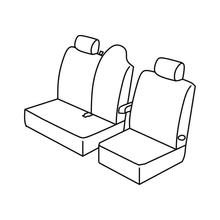 Potahy na sedadla Lampa Set Superior - Černá/Šedá - kompatibilní pro Renault Master (02/10>) - Opel Movano (08/10>)
