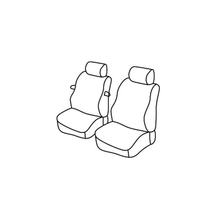 Sitzbezüge Lampa Set Superior - Schwarz/Rot - kompatibel für Renault Kangoo (02/08>05/21) - Renault Kangoo Express (06/21>)