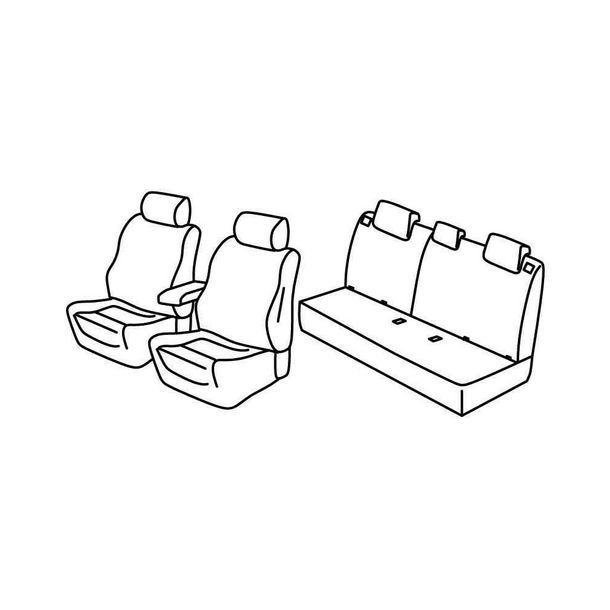 Coprisedili Lampa Set Superior - Grigio/Nero - compatibili per Fiat Tipo 4p (12/15>)