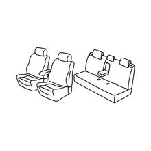 Sitzbezüge Lampa Set Superior - Schwarz/Rot - kompatibel für Fiat Tipo 4p (12/15>)
