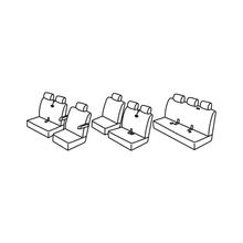 Sitzbezüge Lampa Set Superior - Nocciola - kompatibel für Volkswagen Multivan T5 (04/03>03/15)