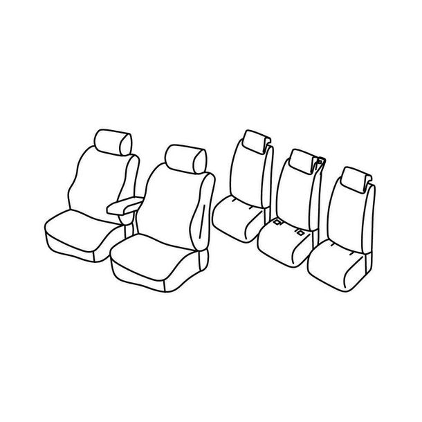 Coprisedili Lampa Set Superior - Beige - compatibili per Renault Scenic X-Mod 5 posti (09/09>09/16)