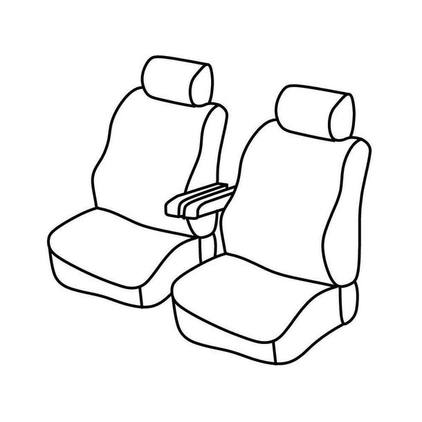 Housses de siège Lampa Set Superior - Gris/Noir - compatibles pour Volkswagen Transporter T5 (04/03>03/15)