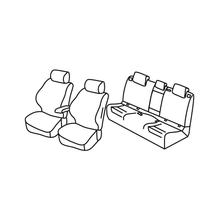 Sitzbezüge Lampa Set Superior - Schwarz/Rot - kompatibel für Mercedes Classe B (02/19>)