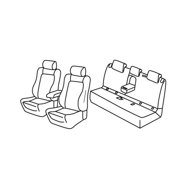 Seat Covers Lampa Set Superior - Black/Grey - compatible for Mercedes GLA (03/14>03/20)