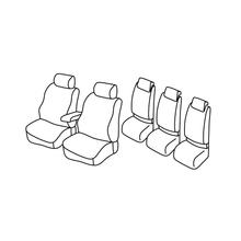 Sitzbezüge Lampa Set Superior - Nocciola - kompatibel für Volkswagen Touran (08/10>08/15)