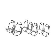 Sitzbezüge Lampa Set Superior - Schwarz/Rot - kompatibel für Volkswagen Touran (05/03>07/10)