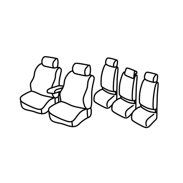Coprisedili Lampa Set Superior - Beige - compatibili per Volkswagen Touran (05/03>07/10)