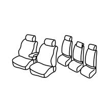 Sitzbezüge Lampa Set Superior - Beige - kompatibel für Volkswagen Touran (05/03>07/10)