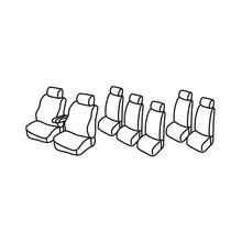 Sitzbezüge Lampa Set Superior - Grau/schwarz - kompatibel für Seat Alhambra (07/00>09/10) - Volkswagen Sharan (05/95>09/10)