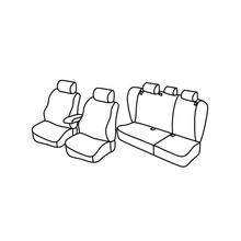 Stoelhoezen Lampa Set Superior - Zwart/Grijs - compatibel voor Volkswagen Passat Variant (01/11>10/14)