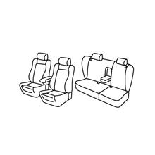 Sitzbezüge Lampa Set Superior - Schwarz/Grau - kompatibel für Volkswagen Passat Variant (03/97>08/05)