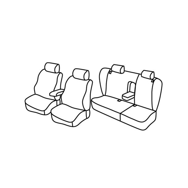 Coprisedili Lampa Set Superior - Grigio/Nero - compatibili per Volkswagen Passat Variant (03/97>08/05)