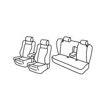 Sitzbezüge Lampa Set Superior - Schwarz/Rot - kompatibel für Volkswagen Passat 4p (10/96>02/05)