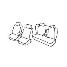 Sitzbezüge Lampa Set Superior - Schwarz/Grau - kompatibel für Volkswagen Passat 4p (10/96>02/05)