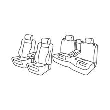 Housses de siège Lampa Set Superior - Gris/noir - compatibles pour Jeep Renegade (02/18>)