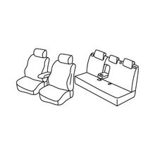 Housses de siège Lampa Set Superior - Noir/Bleu - compatibles pour Hyundai Kona (10/17>)