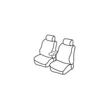 Housses de siège Lampa Set Superior - Noir/Rouge - compatibles pour Volkswagen Caddy (03/04>08/15)