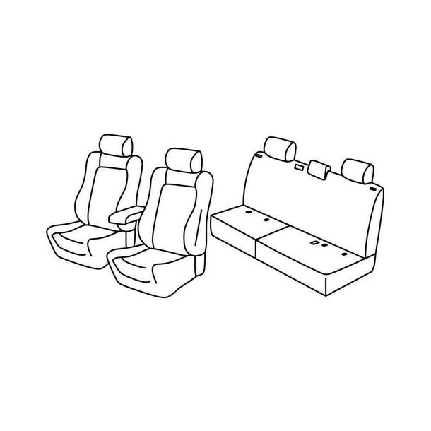 Coprisedili Lampa Set Superior - Nocciola - compatibile per Volkswagen Amarok 4 porte (04/11>)