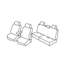 Housses de siège Lampa Set Superior - Noir/Gris - compatibles pour Volkswagen Amarok 4p (04/11>06/16)