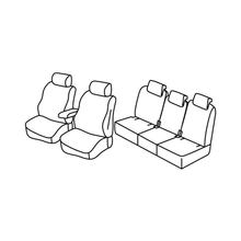 Housses de siège Lampa Set Superior - Noir/Rouge - compatible pour Skoda Yeti (01/14>12/17)