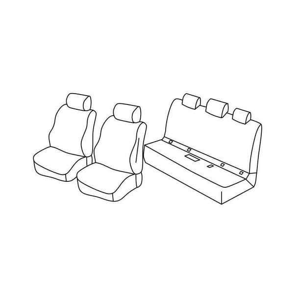 Sitzbezüge Lampa Set Superior - Beige - kompatibel für Mercedes Classe C 4p (03/14>05/21)