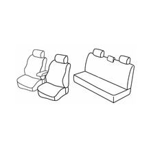 Sitzbezüge Lampa Set Superior - Schwarz/Blau - kompatibel für Dacia Duster (12/16>01/18)
