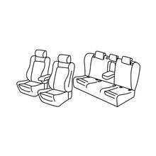 Sitzbezüge Lampa Set Superior - Schwarz/Blau - kompatibel für Audi A6 Avant (09/11>07/18)