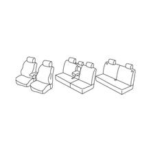Stoelhoezen Lampa Set Superior - Zwart/Blauw - compatibel voor Fiat Freemont (05/11>11/16)