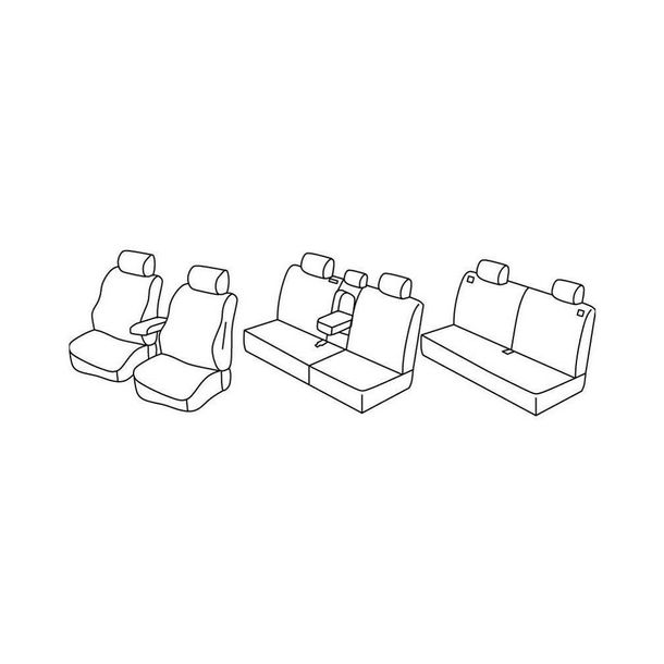 Coprisedili Lampa Set Superior - Beige - compatibili per Fiat Freemont (05/11>11/16)